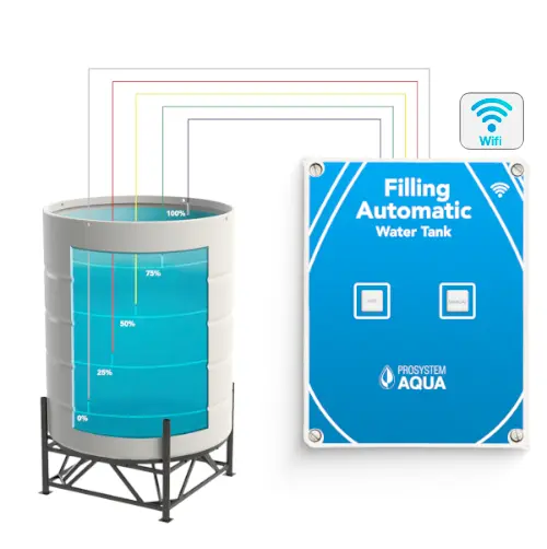 sistema llenado agua control de nutrientes